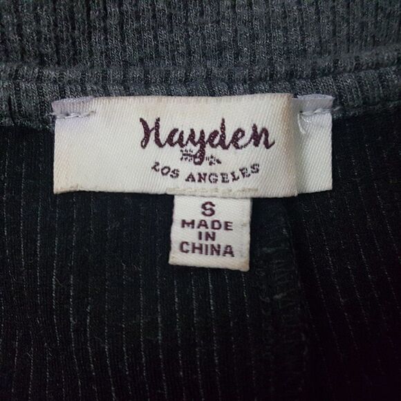 HAYDEN - LA Ribbed Cold Shoulder A-Line Dress S - Picture 5 of 5